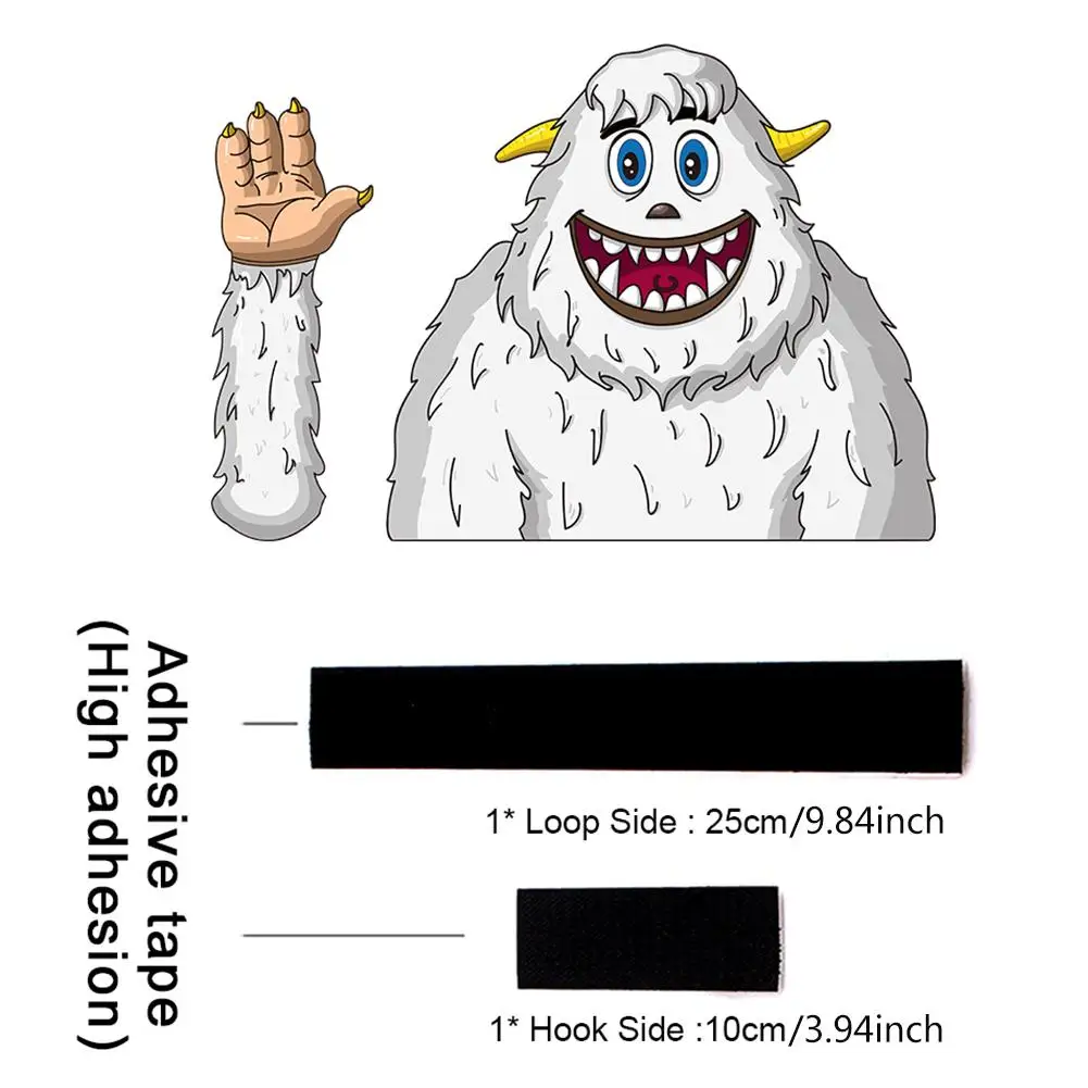 

Santa Claus Wiper Sticker Removable Car Rear Windshield Wiper Sticker Decal Tag Christmas Cute Santa Claus Waving