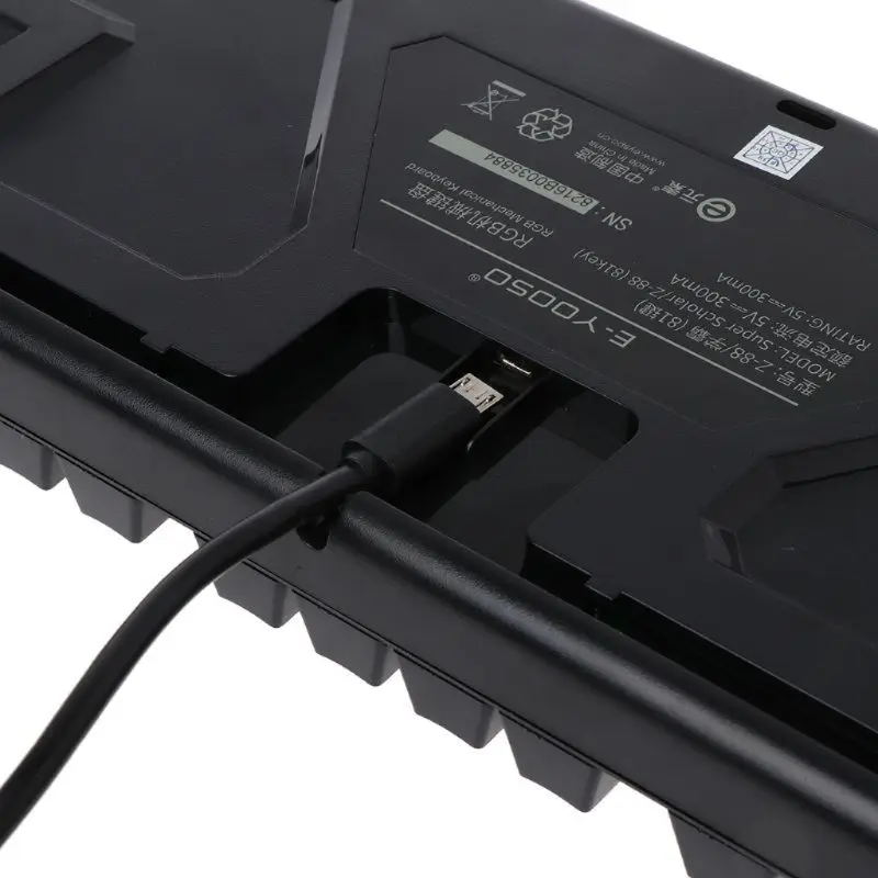 Русская Проводная клавиатура с USB RGB подсветкой механическая клавиатура 81 клавиша синие переключатели игровая клавиатура Z88