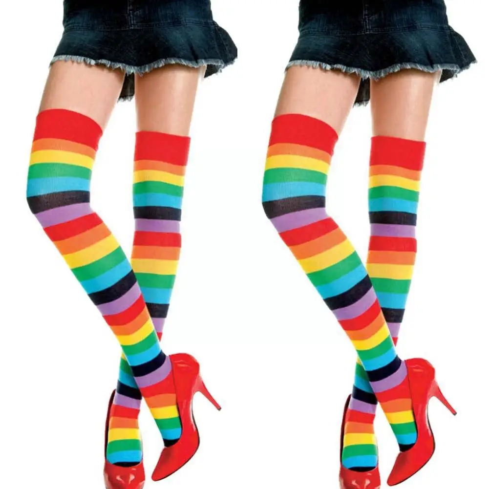 

Knee High Socks Women Cute Cotton Thigh High Mixed Stockings Long Long Striped Knee Knitted Long Knitted Women Stockings Ra V7f4