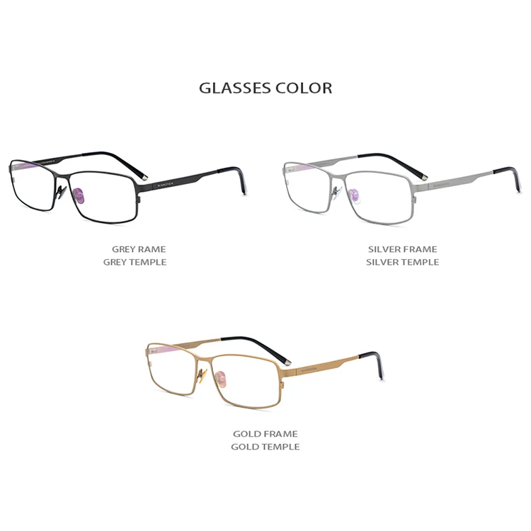 Оправа для очков Мужская из чистого титана квадратные оправы при близорукости