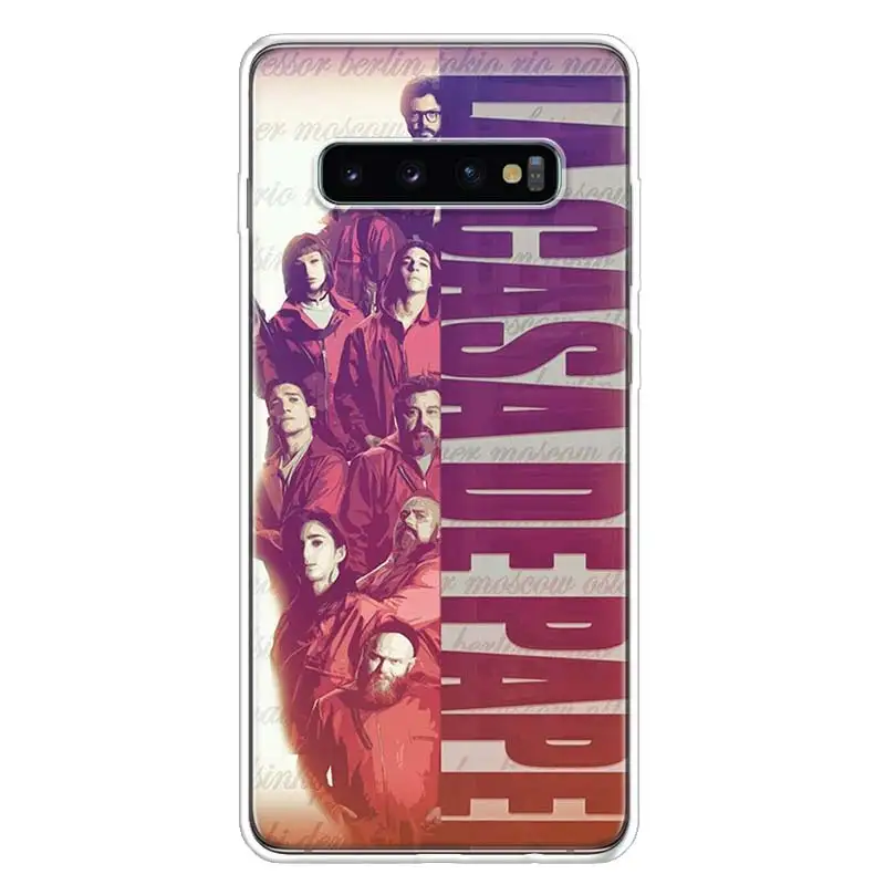 Tv La Casa de papel чехол для телефона samsung Galaxy S10+ Lite Note 10 9 8 S9 S8 J4 J6 J8 Plus S7 S6 чехол
