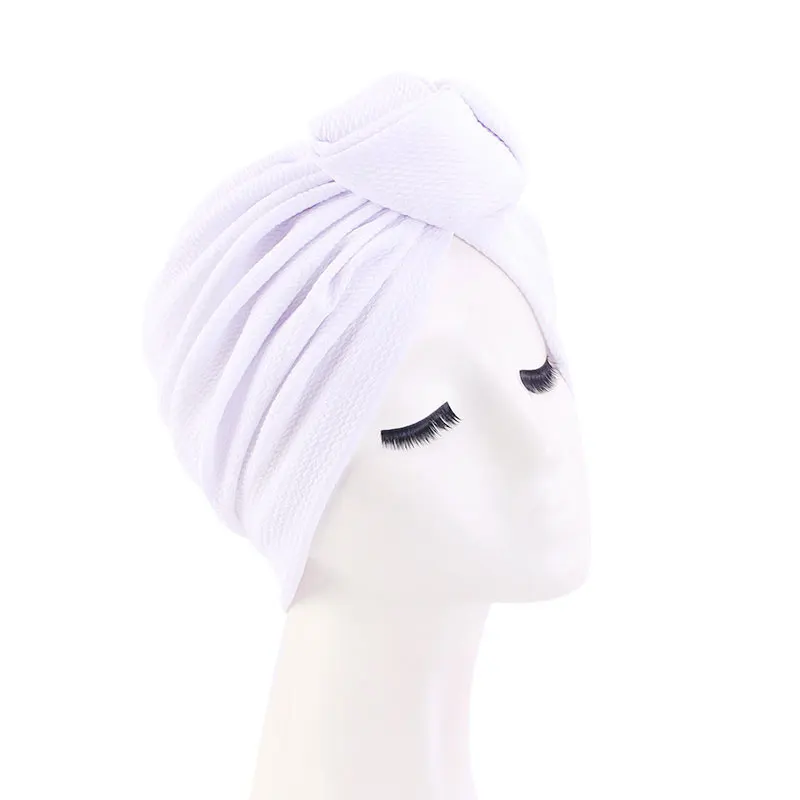 

2021 Trendy Suede Turban Caps for Women Plain Color Muslim Hijab Scarf India African Head Wraps Turban Woman Head Scarf Bonnet