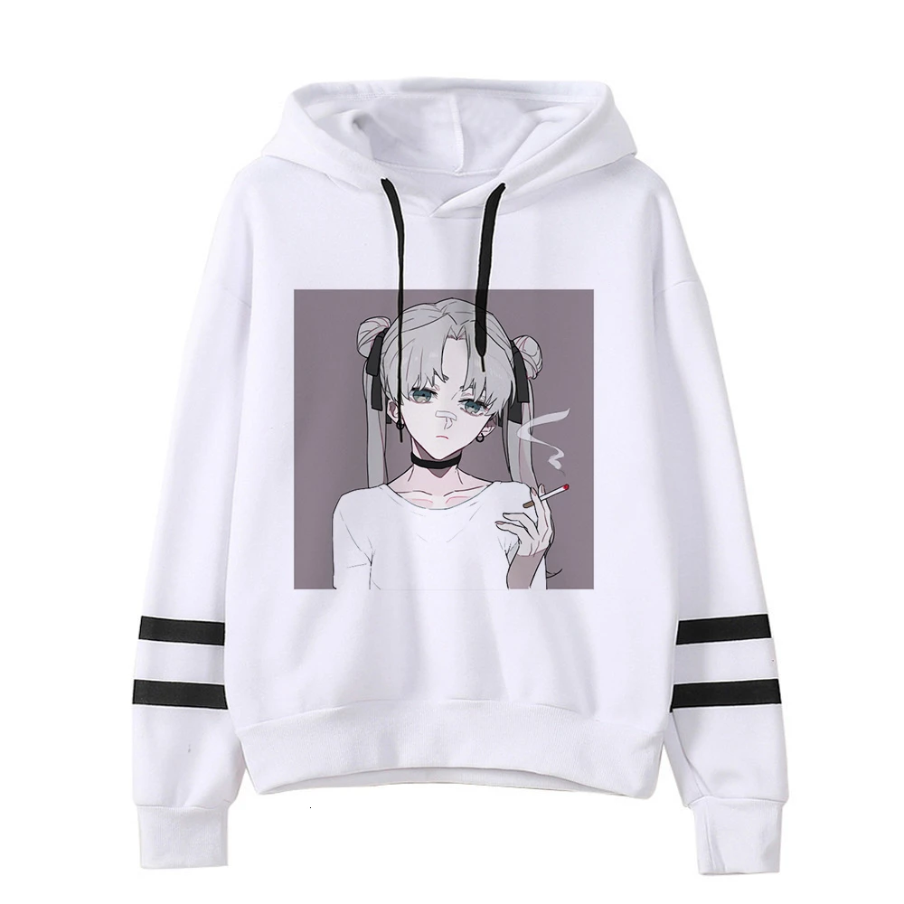 Сейлор Мун Женская толстовка kawaii Забавный ulzzang Толстовка harajuku корейский стиль графический женская одежда толстовки Модные гранж