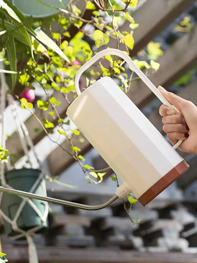 

1.2L Long Mouth Watering Can Practical Flowers Gardening Tools Handle Plastic Plant Sprinkler Potted Home Kettle Irrigation
