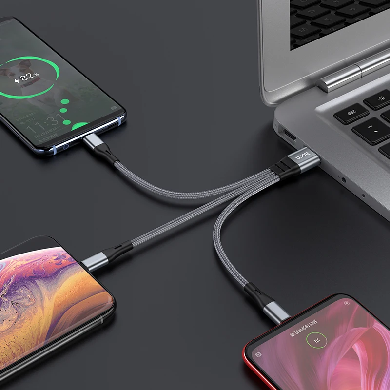 Беспроводное зарядное устройство HOCO 3in1 USB C кабель для передачи данных iphone 12 11 Xs Max