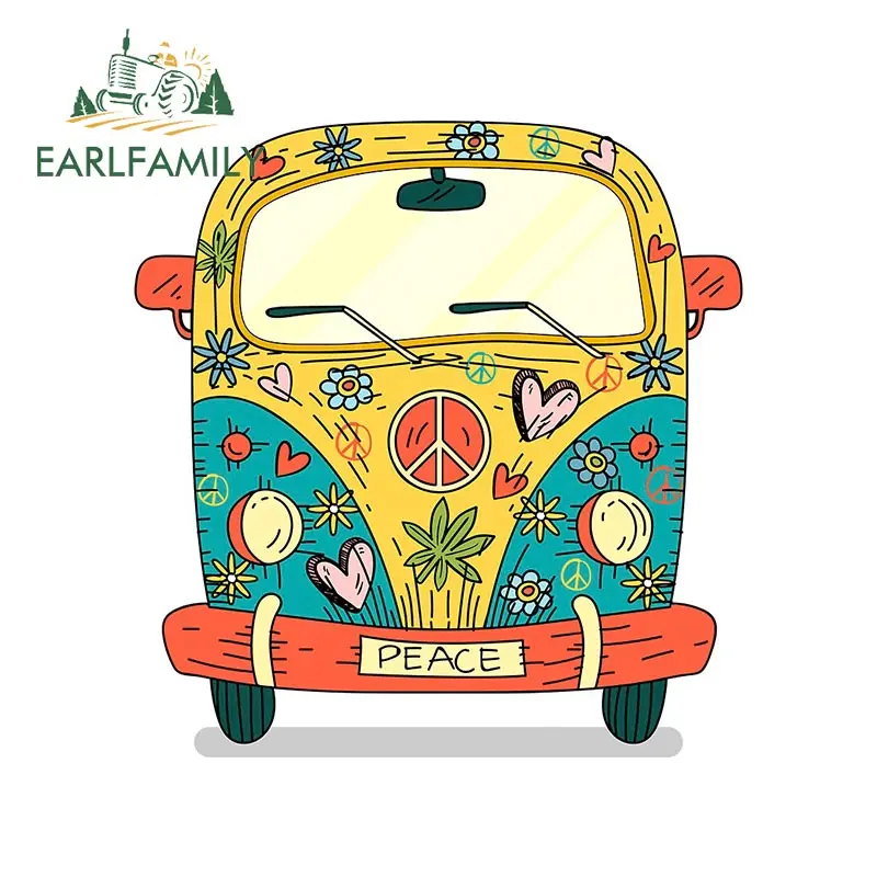 EARLFAMILY 13 см x 12 2 для Мир хиппи автобус тонкие виниловые наклейки на машину Материал