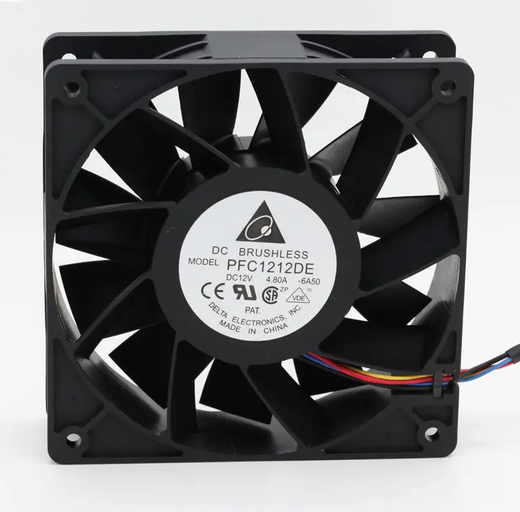 

12 Coils Delta PFC1212DE 120mm 12038 12V 4.8A 7000RPM High Speed Axial Cooling Fan Powerful Miner Mining Cooler