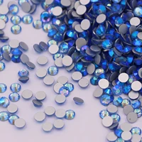 light sapphire blue ab rhinestones flatback non hotfix crystals loose strass stones diy 3d nail art decoration
