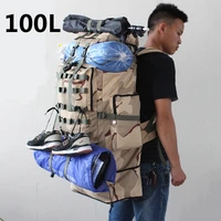 100l outdoor camouflage military tactical backpack waterproof tear resistant nylon climbing bags camping travel luggage rucksack