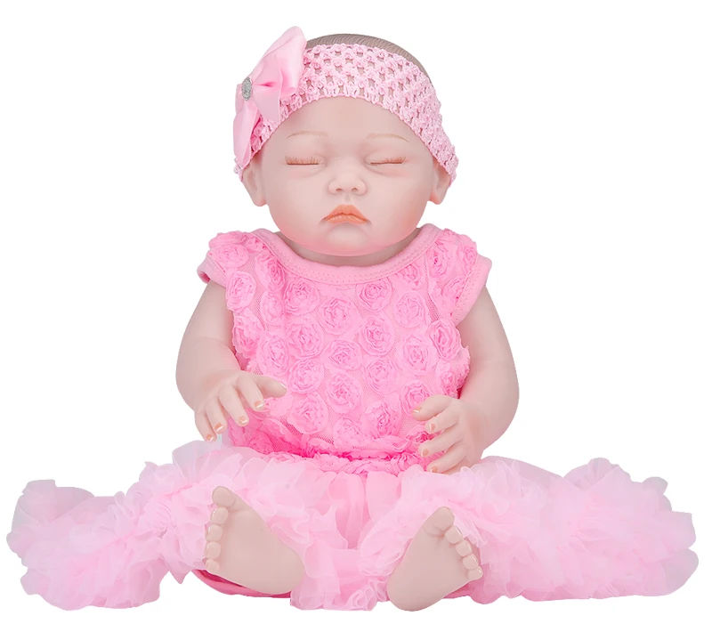 Bebes reborn Реалистичная кукла закрытые глаза без волос девочка reborn baby игрушка лучший подарок для девочек