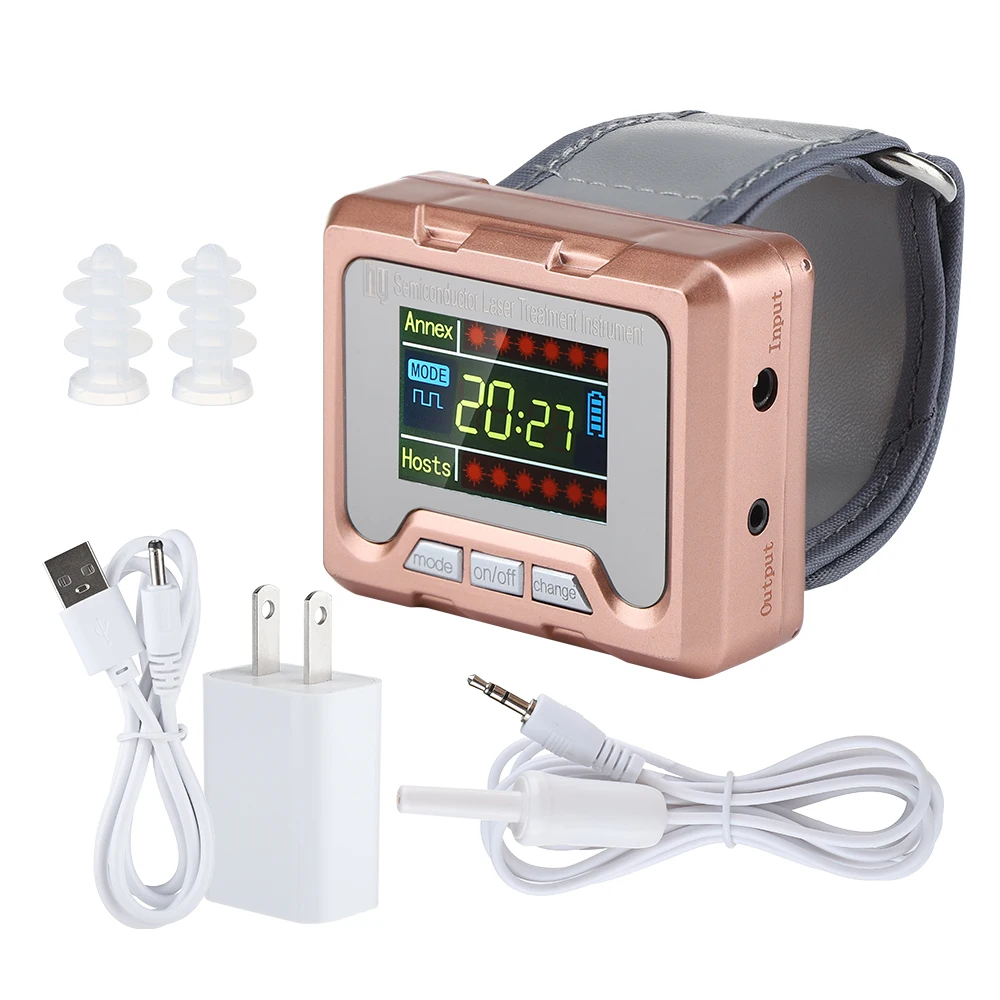 

New 650nm Semiconductor Nanometer Laser Treatment Instrument Wrist Watch Light Wave Instrument Laser Physiotherapy Physiotherapy