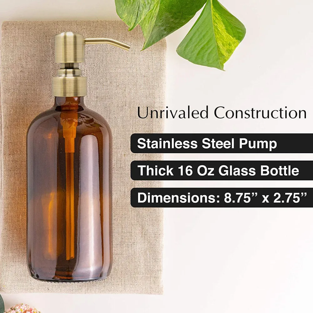 

4 Sets 500ml Practical Pump Dispenser Bottle Empty Lotion Bottles for Home