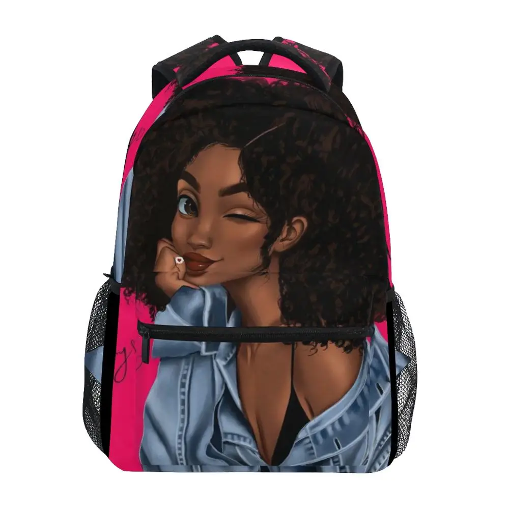 "ALAZA, большая школьная сумка, рюкзаки, черные женские сумки для ноутбука, для девочек в африканском стиле, водонепроницаемая женская сумка дл..."