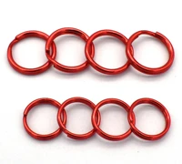 100pcs jump ring 1012mm split ring red key ring iron key chain round ring diy charm jewelry purse handbag bag hardware