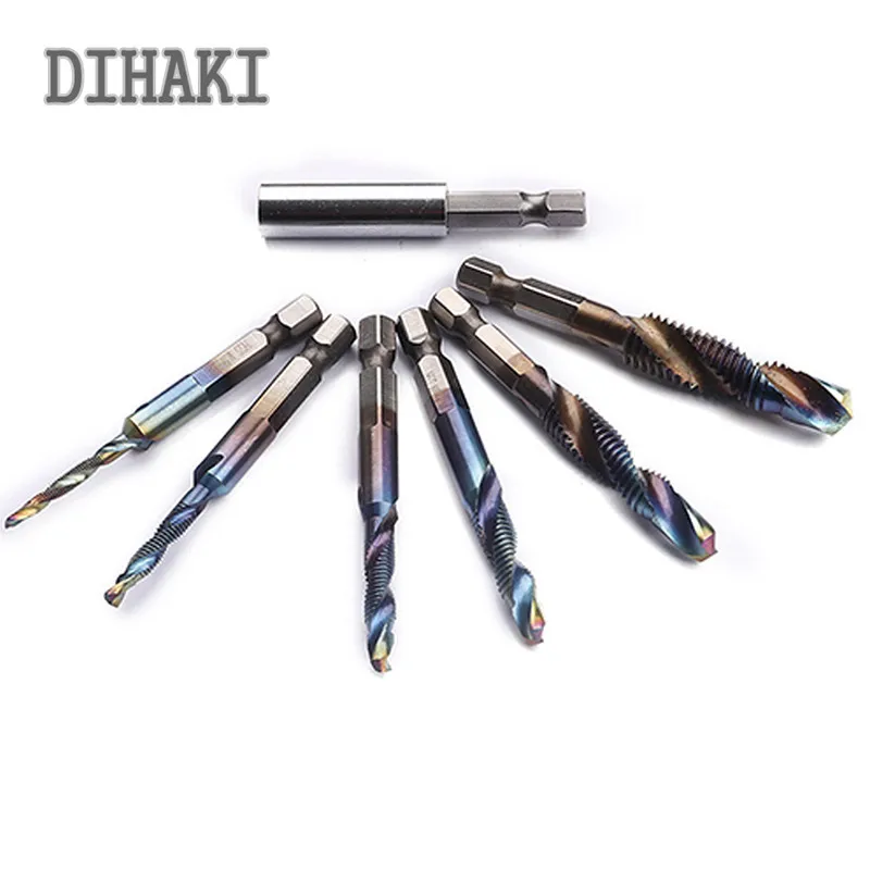 

6 шт./компл. нажмите сверла винт из быстрорежущей стали спираль точки нитки M3 M4 M5 M6 M8 M10 высокое Скорость Сталь шестигранным хвостовиком для ф...