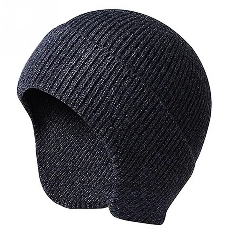 Вязаная шапка для мужчин и женщин однотонная улицы эластичная Лыжная