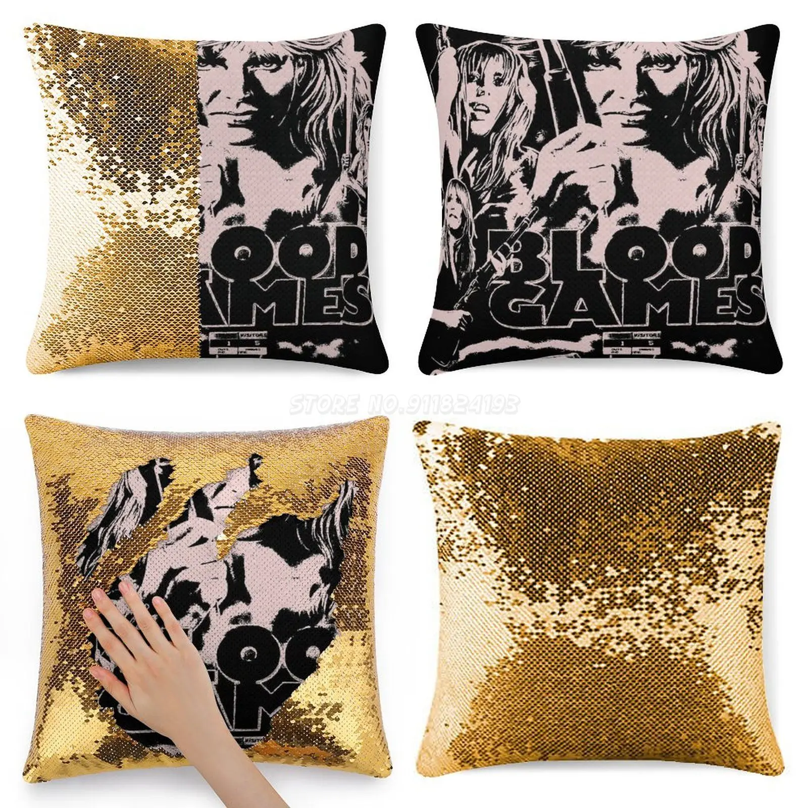 Кровь Sequin Подушка Чехол блестящая для дивана декоративные вечерние экшн Триллер