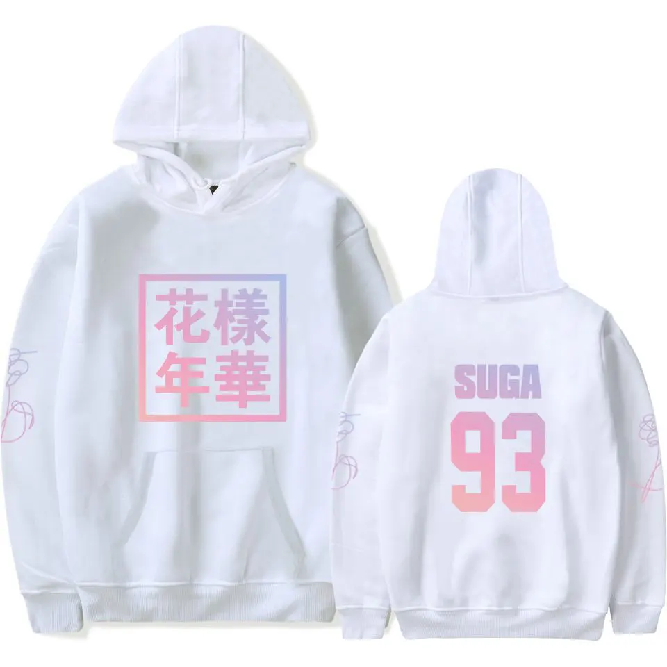 

Bangtan Boys Young Forever Unisex Anime Hoodie JIMIN J-HOPE JUNG KOOK SUGA Cartoon Sweatshirt Women Kpop Fans Hip Hop White Tops