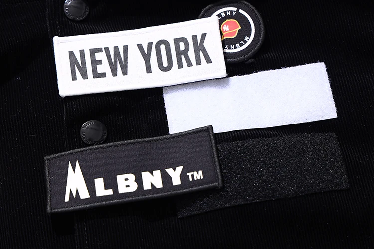 

MLBNY embroid Velcro Sticking Cloth Corduroy With Leather Sleeve Women's Baseball Jacket Men's Coat Spring&Autumn&Winter Unisex