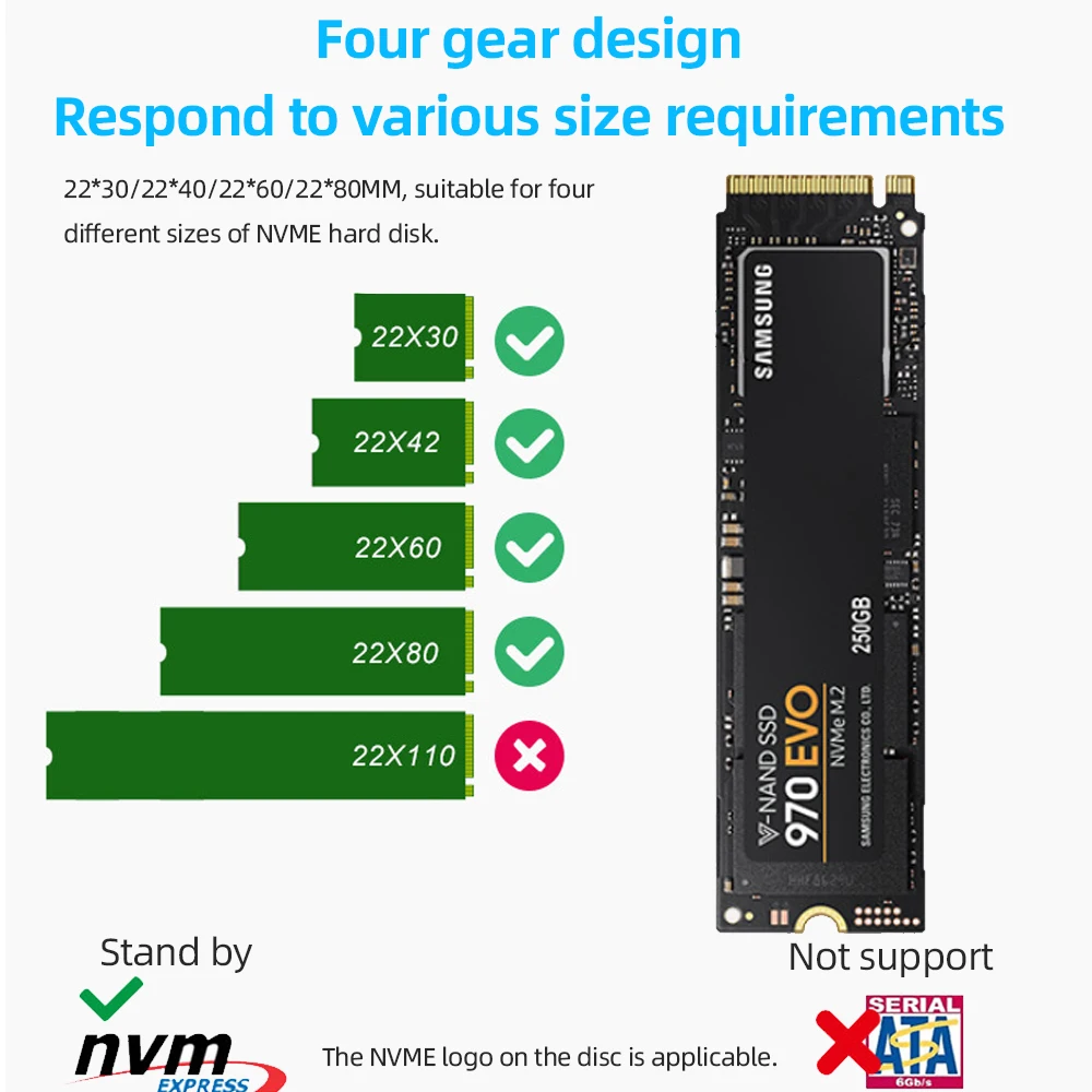 Чехол TISHRIC для жесткого диска с USB3.1 на NVME корпус интерфейсом Type C 3 ТБ внешнего