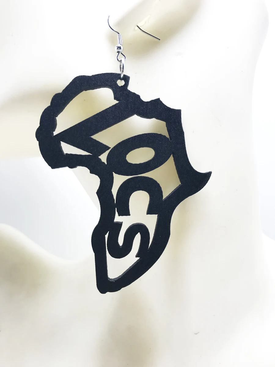 5 пара/лот новинка черные серьги подвески с изображением карты и надписью I love locs