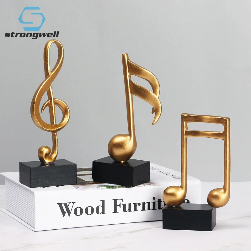Strongwell Европейский музыкальный символ статуэтка ноты Статуэтка из смолы поделки