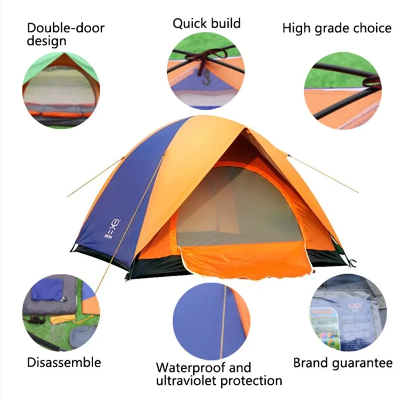 двойным слоем rainproof туристический поход промысел гриль (пешие прогулки тент