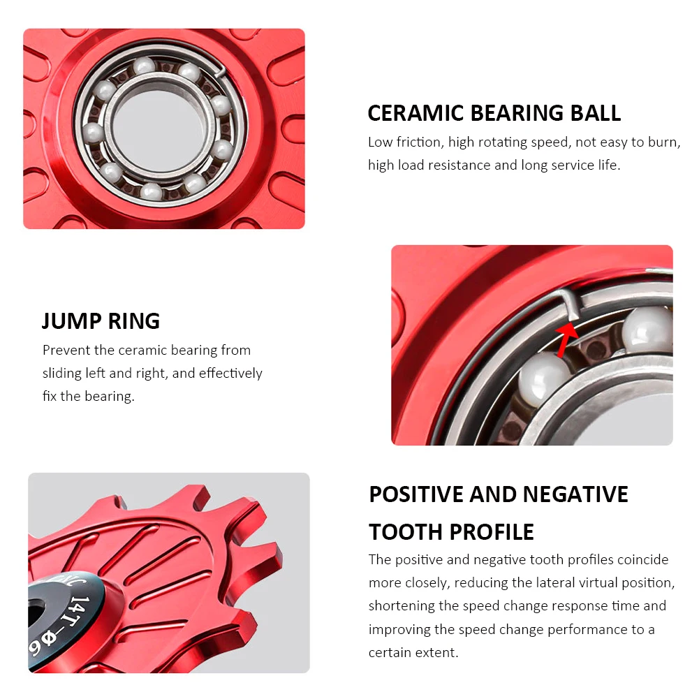 Керамический подшипник Jockey Wheel Mtb 11T 12/13/14/15/16/17T скоростной керамический шкив