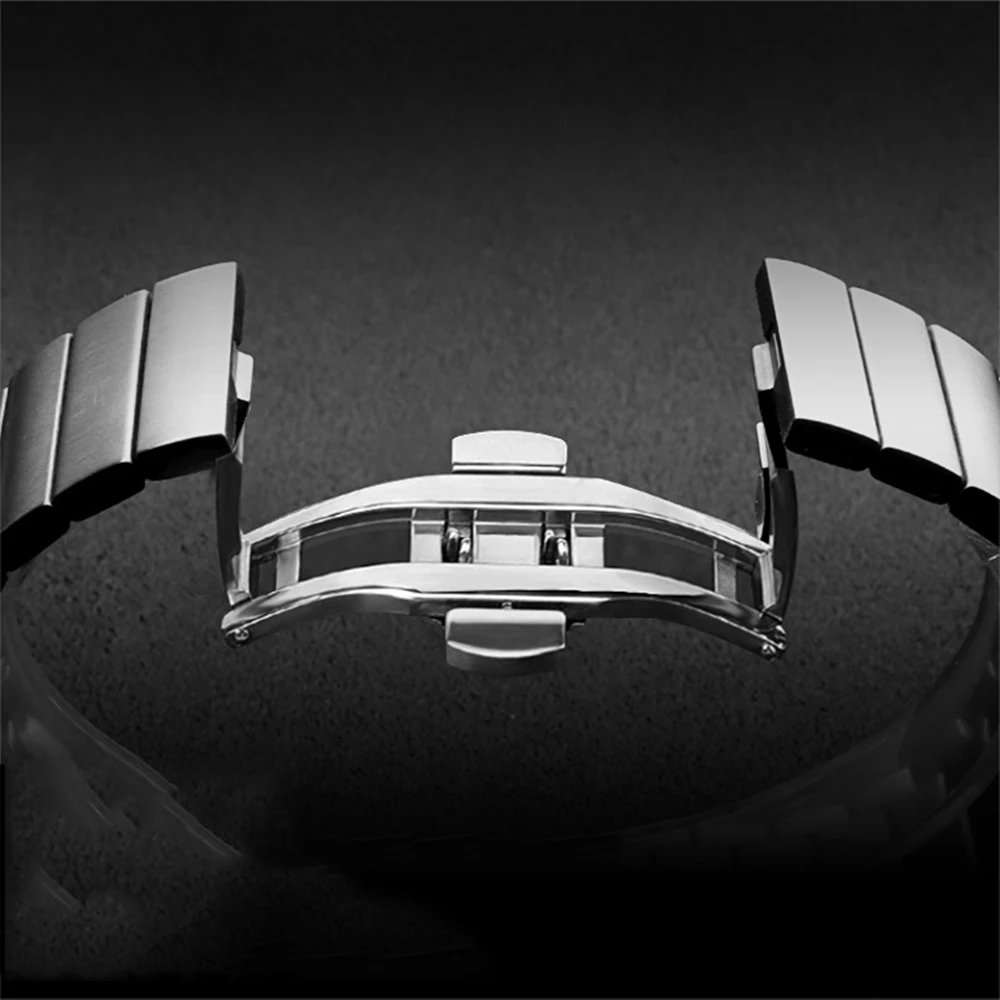 No Gaps strap for Samsung Galaxy Watch 4 Classic 46mm 42mm Band Stainless Steel Business Bracelet Watch4 44mm 40mm | Наручные часы