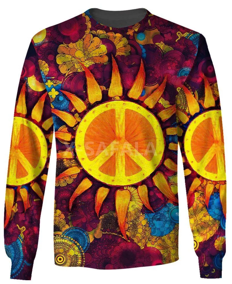 

Hippie Peace Sign Sun Decor 3D Print Spring Hoodie Man Women Harajuku 1 Outwear Zipper Pullover Sweatshirt Casual Unisex style-1