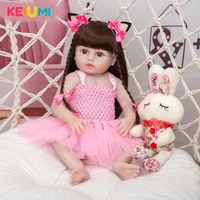 keiumi 49 cm reborn baby doll toy full silicone realistic vinyl beautiful toddler bebe doll for child birthday gift girl