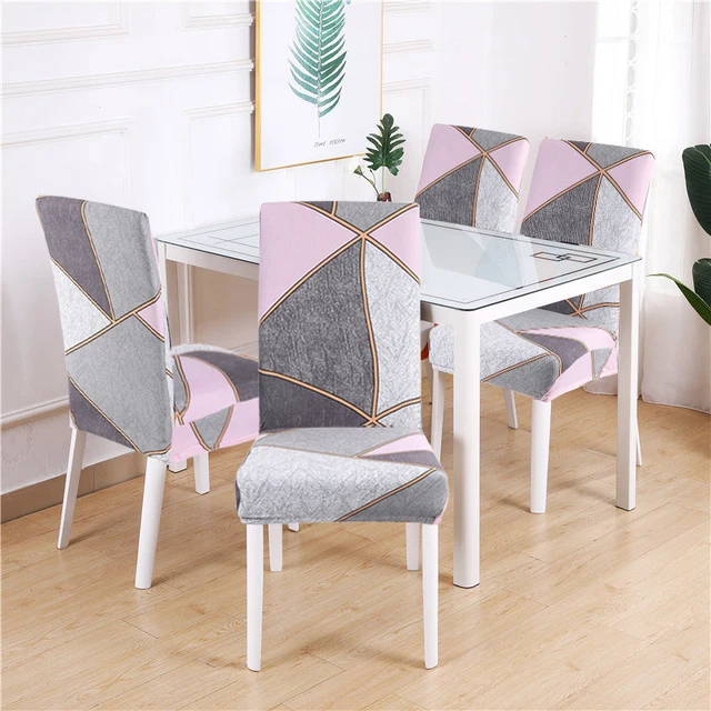 Chair Cover Stretch Dining Room Chair Covers For Kitchen Spandex Seat Case Wedding Hotel Office Banquet Slipcovers