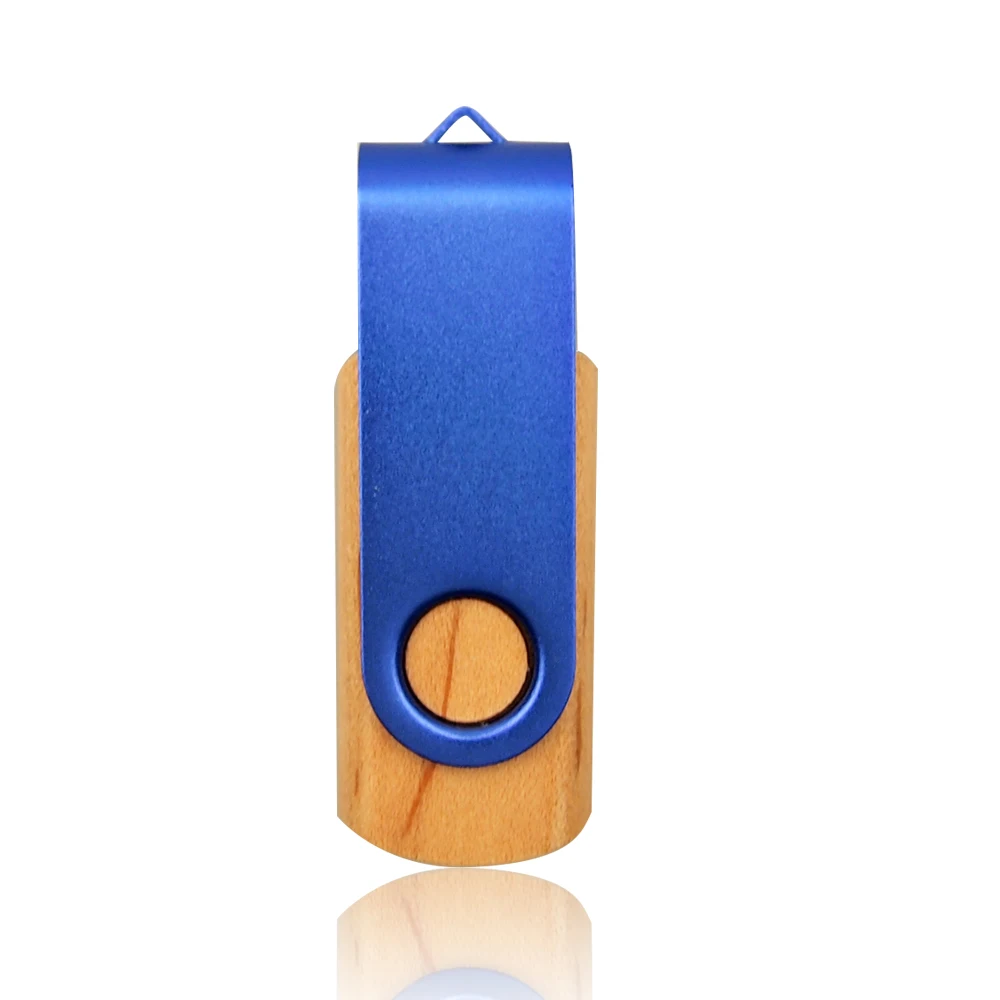 Blue (Maple wood) Логотип на заказ,, деревянная и металлическая флеш-диск USB 2,0, подарок для учителя, флешка 8 16 32 Гб 128 Мб, карта памяти, Флеш накопитель - Цвет: Blue (Maple wood)