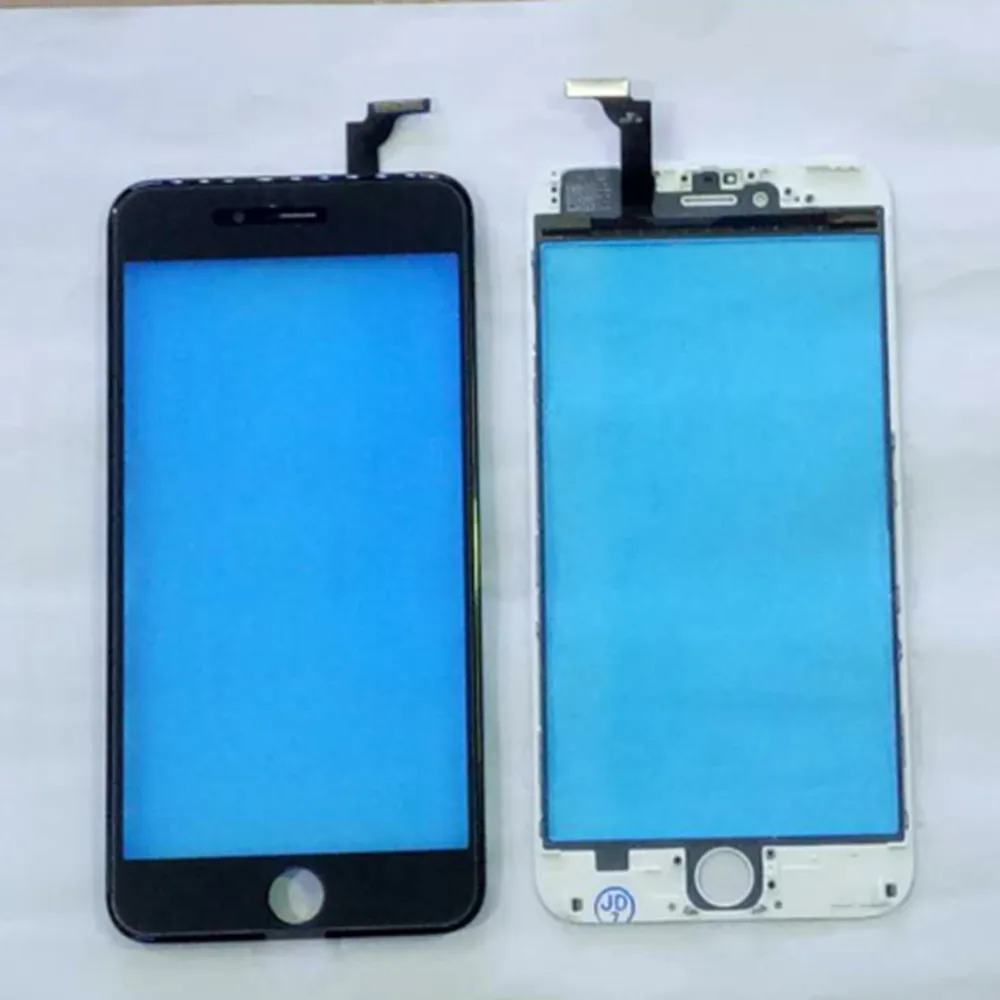 Сенсорный экран дигитайзер+ рамка для iPhone 6 6S 7 7G 7P 8 Plus сенсорный экран передняя Сенсорная панель стеклянная линза дешевые аксессуары для телефонов