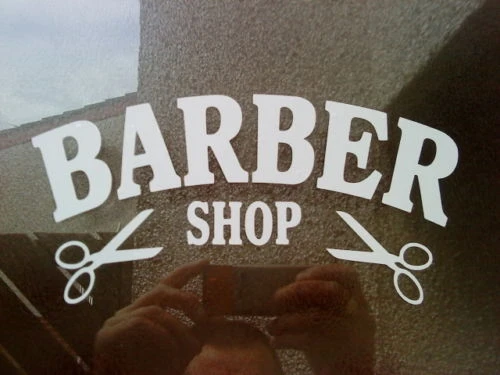 

For barber shop front sign scissors window wall art salon vinyl decal sticker