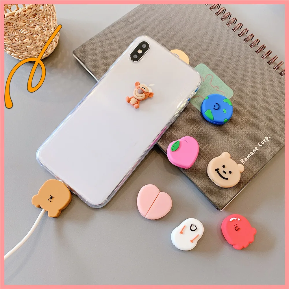 

1pc Cute Cartoon Animal Cable Winder Kawaii Cables Protector USB Charging Line Protector Dersktop Organizer Office Supplies