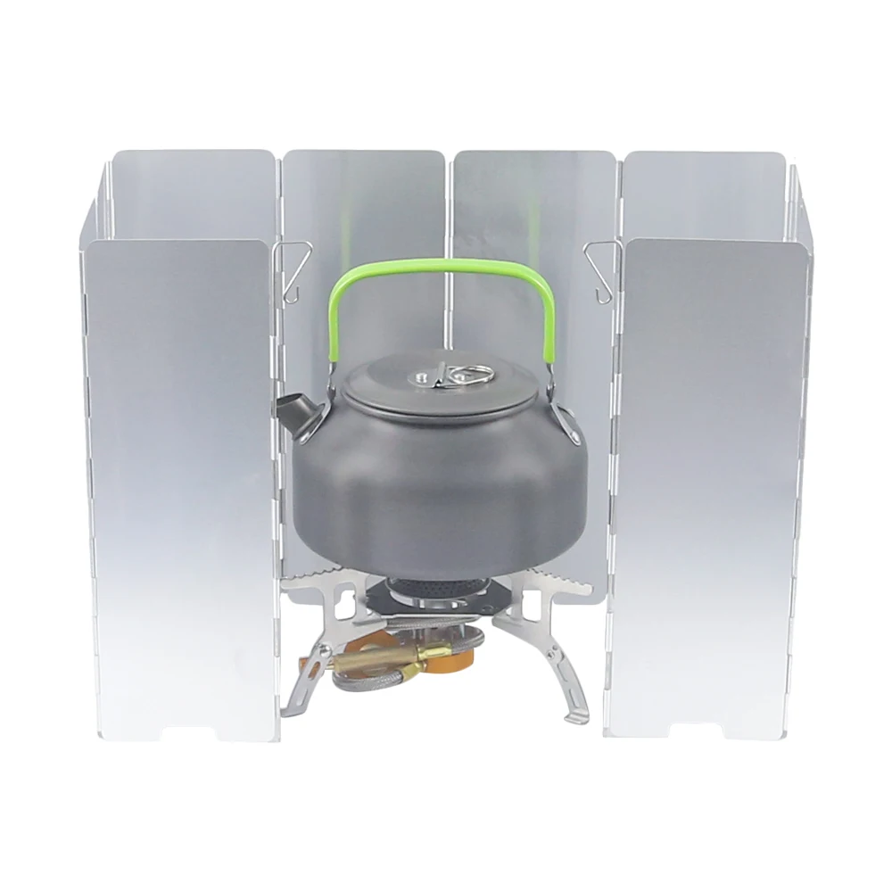 Плита из оксида алюминия 10 тарелок ветрозащитный экран складная для пикника