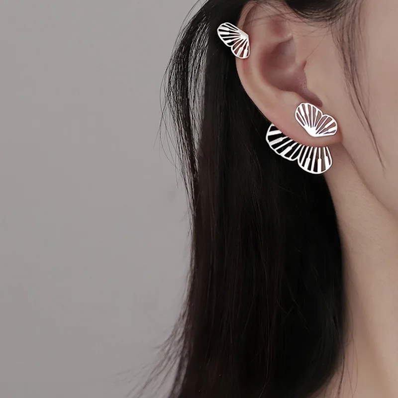 

S925 Pure Silver Drop Dangle Hollow Butterfly Earring For Women Temperament Tide Female Big Wing Pendant Earrings Jewelry Gift