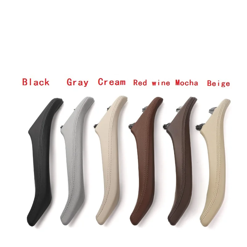 Luxury Leather Right Hand Drive RHD For BMW 5 series F10 F11 520 525 Beige Car Interior Door Handle Inner Panel Pull Trim Cover |