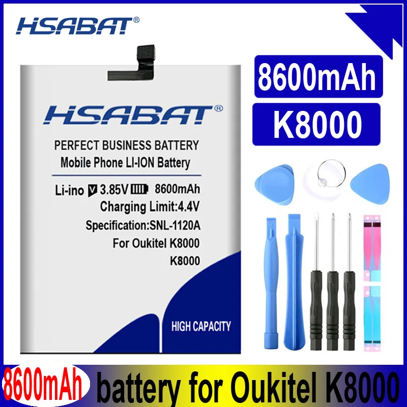 Аккумулятор HSABAT K8000 на 8600 мА · ч для батарей Oukitel K8000|Аккумуляторы мобильных