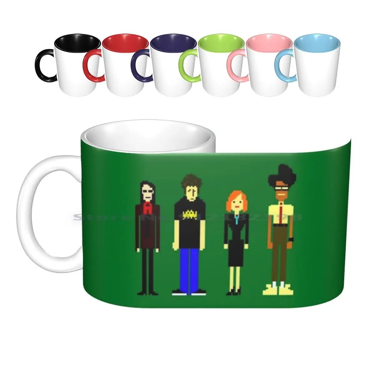

It Crowd Ceramic Mugs Coffee Cups Milk Tea Mug It Crowd It Crowd Geek Tv Funny Moss Roy Jen Richmond Pixels Pixel 90s Retro