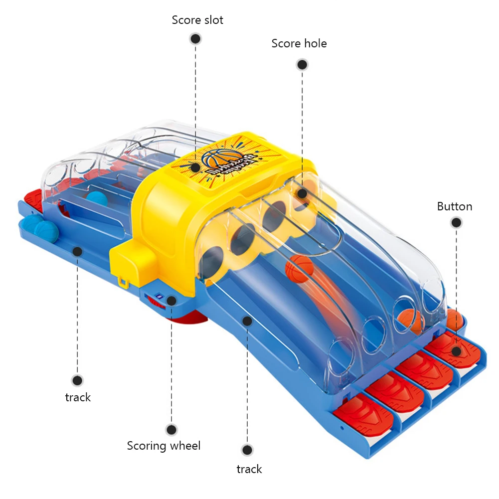

Stress Relieve Catapult Finger Basketball Toy for Parent-child Interaction Shooting Desktop Table Games Educational Puzzle Toys