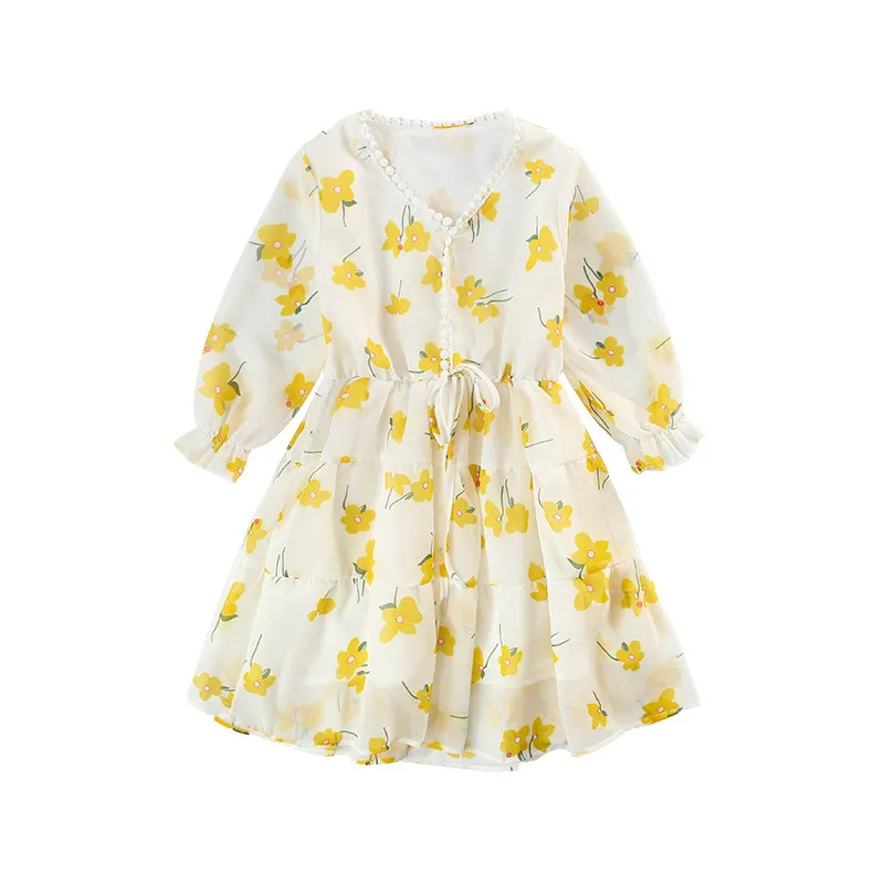 

2021 New Summer Parent-Child V-Neck Floral Three-Quarter Sleeve Dress