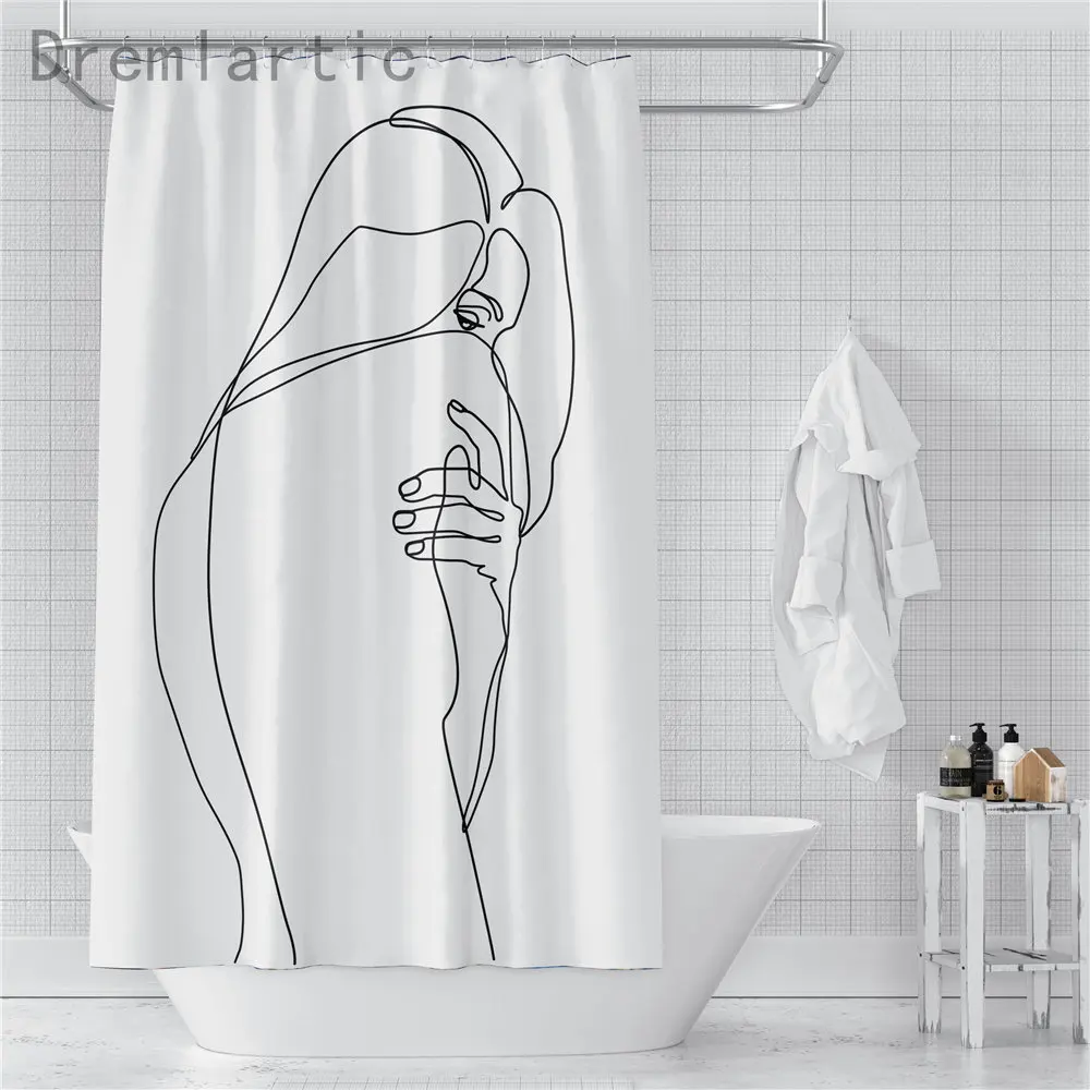 

Занавески для душа черные и белые на заказ, занавески для душа в ванную комнату, занавески для ванной, домашний декор, 3D принт, 211201-48