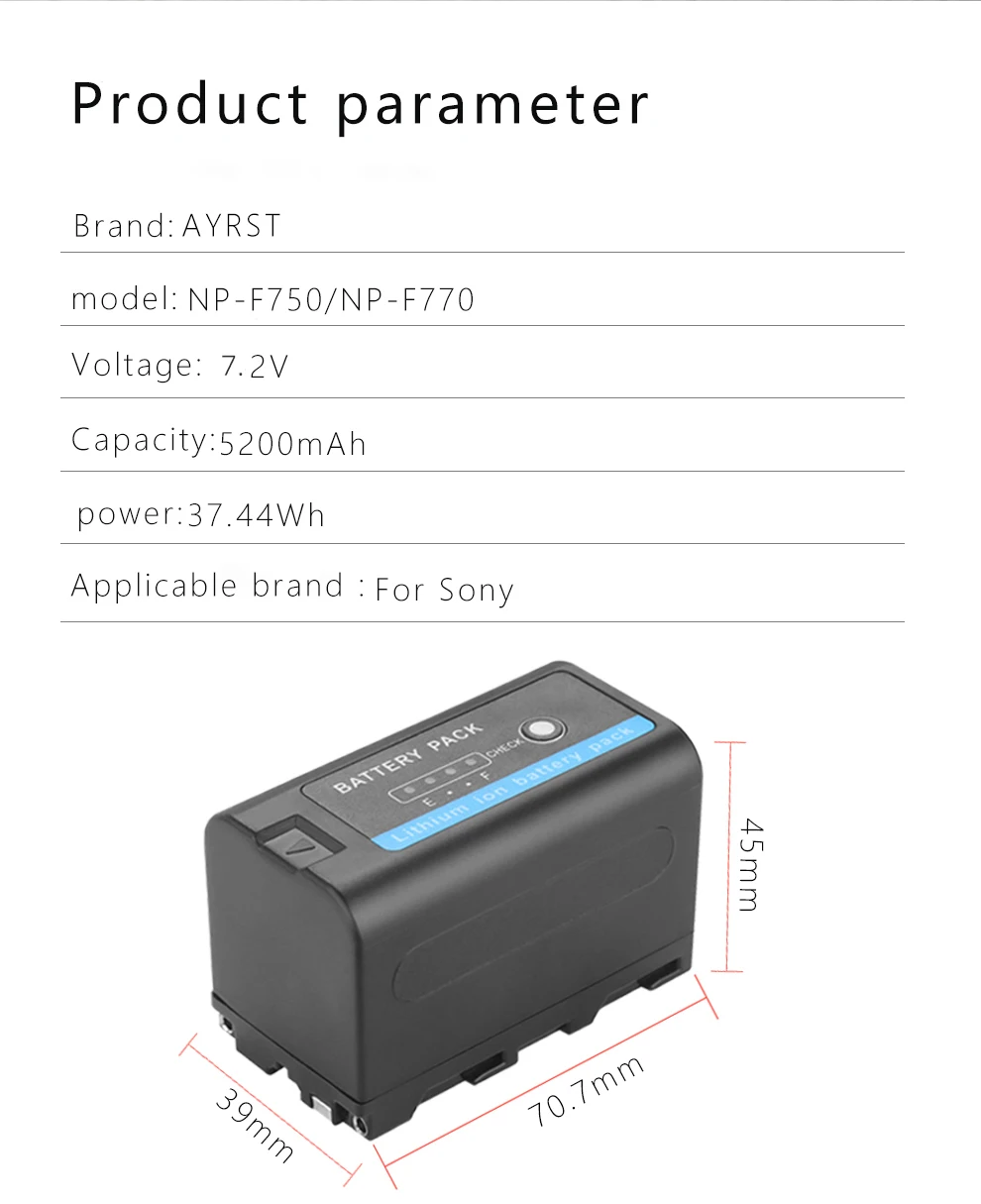 5200 мАч с Светодиодный индикатор NP F750 F770 Батарея + светодиодный USB Зарядное