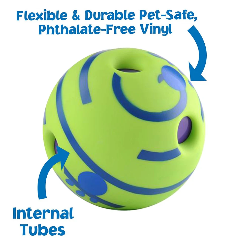 

Dog Toy Fun Giggle Sounds Ball Pet Cat Dog Toys Silicon Jumping Interactive Toy Training Ball For Small Large Dogs