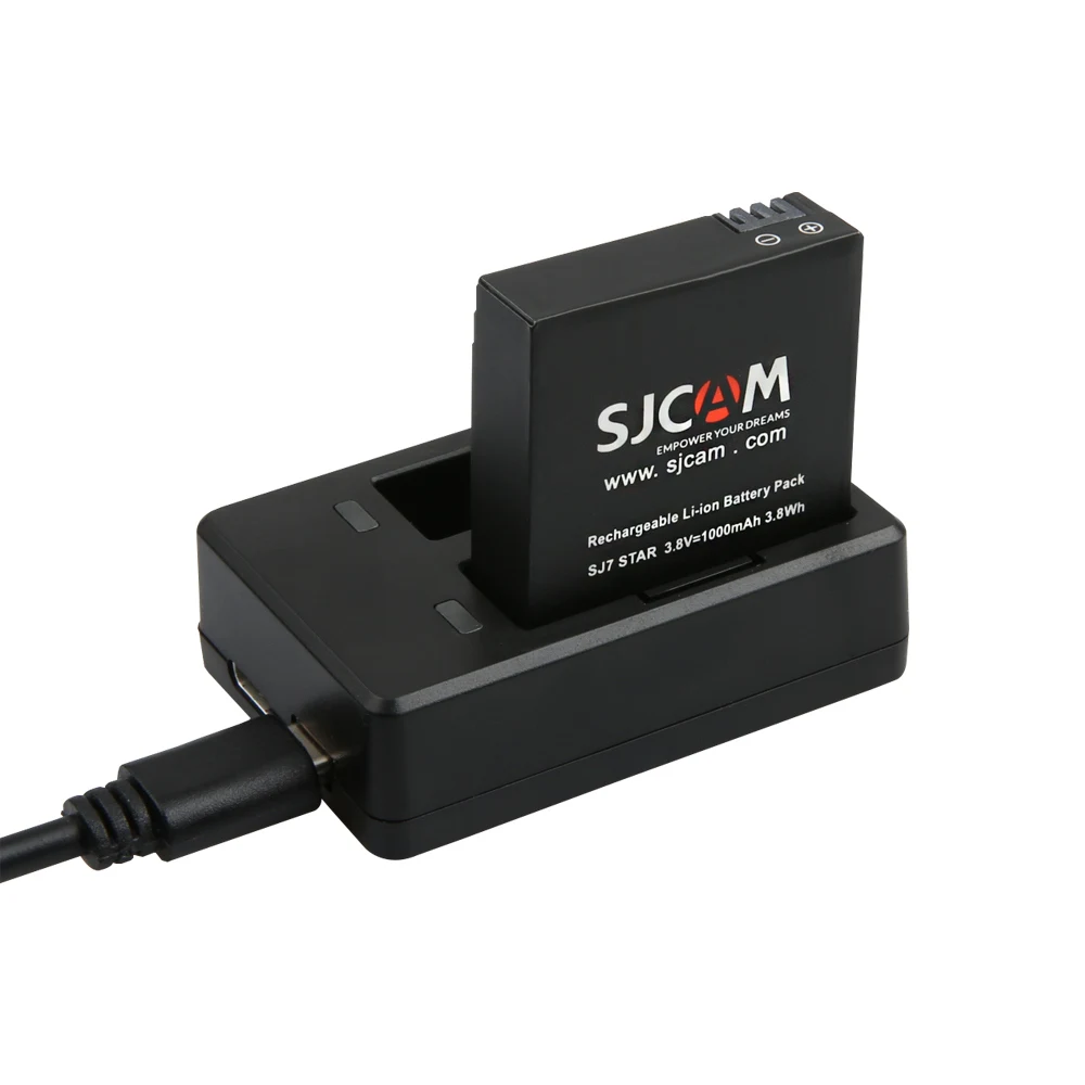 1 battery n chaeger SJCAM Sj7000 батарея двойное зарядное устройство батарея SJ4000 Sj5000 SJ6000 литий-ионная батарея для SJCAM SJ7000 SJ8000 батарея камера батарея - Цвет: 1 battery n chaeger