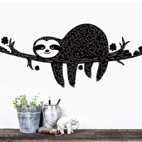 Sloth Wall Sticker Kids Bedroom Wall Decoration Animal Vinyl Decal Nursery Room Decor Creative Art Mural Tree Brunch Decals