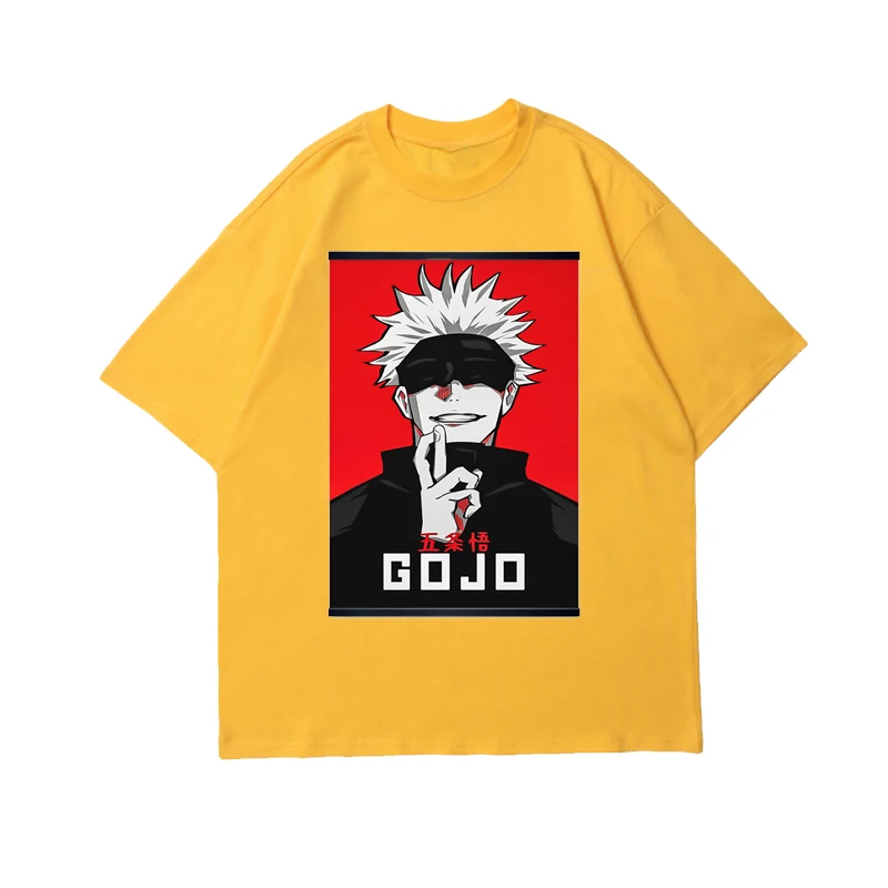 

New Japanese Anime Jujutsu Kaisen T Shirt Men Kawaii Summer Tops Yuji Itadori Graphic Tees Cool Cartoon Unisex Oversized Tees