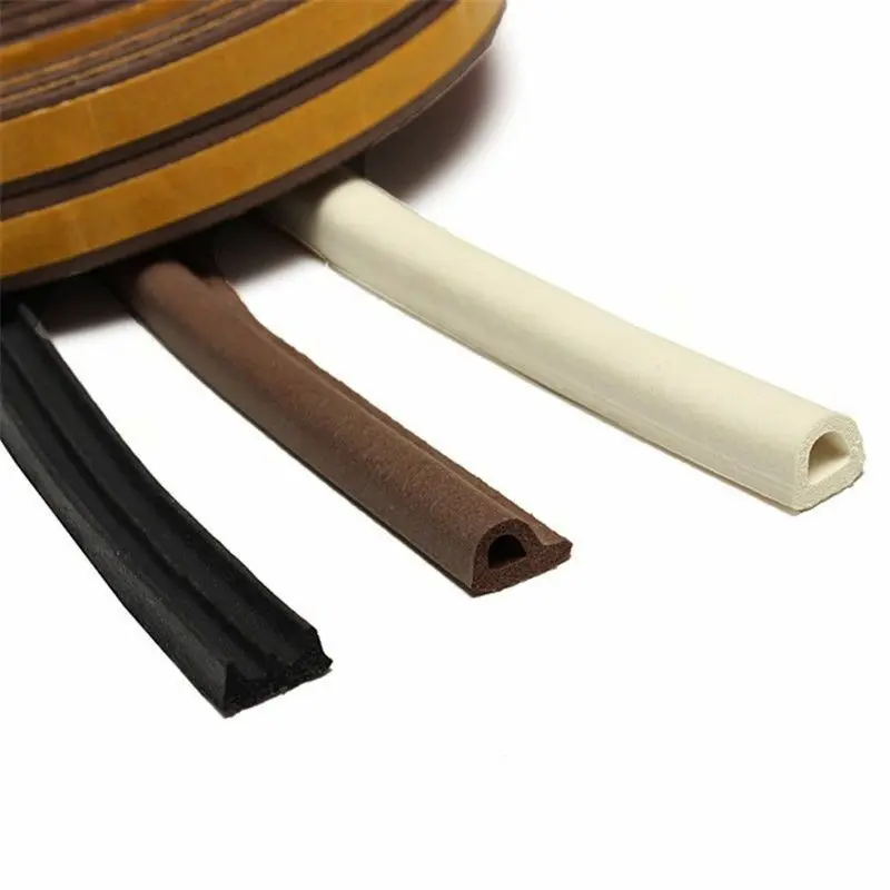 

1meters Self Adhesive D P E Type Doors and for Windows Foam Seal Strip Soundproofing Collision Avoidance Rubber Seal Collision